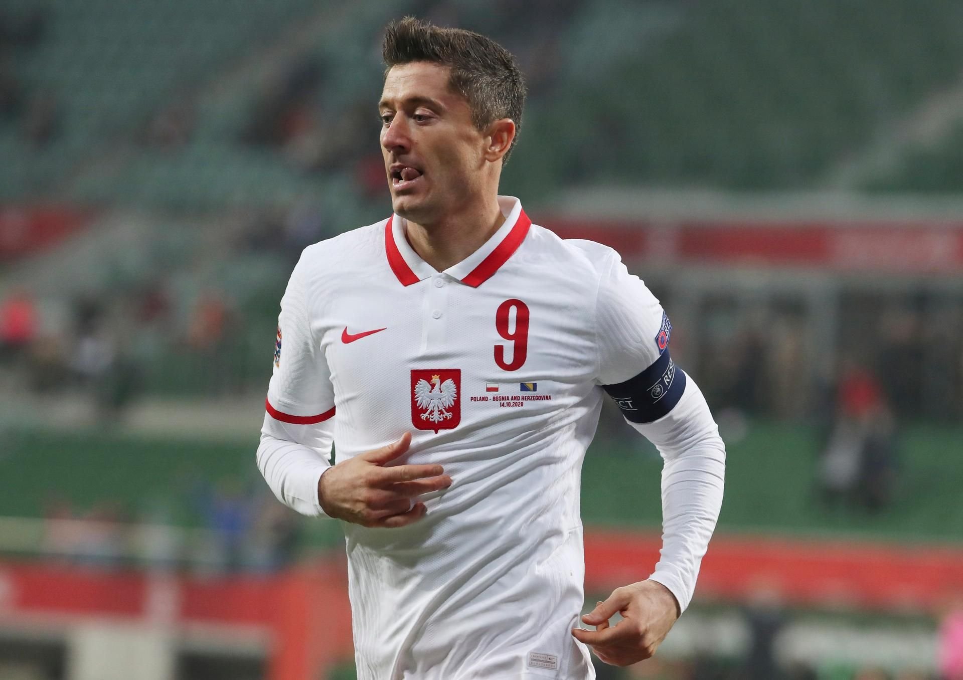 Robert Lewandowski im Trikot der polnischen Nationalmannschaft