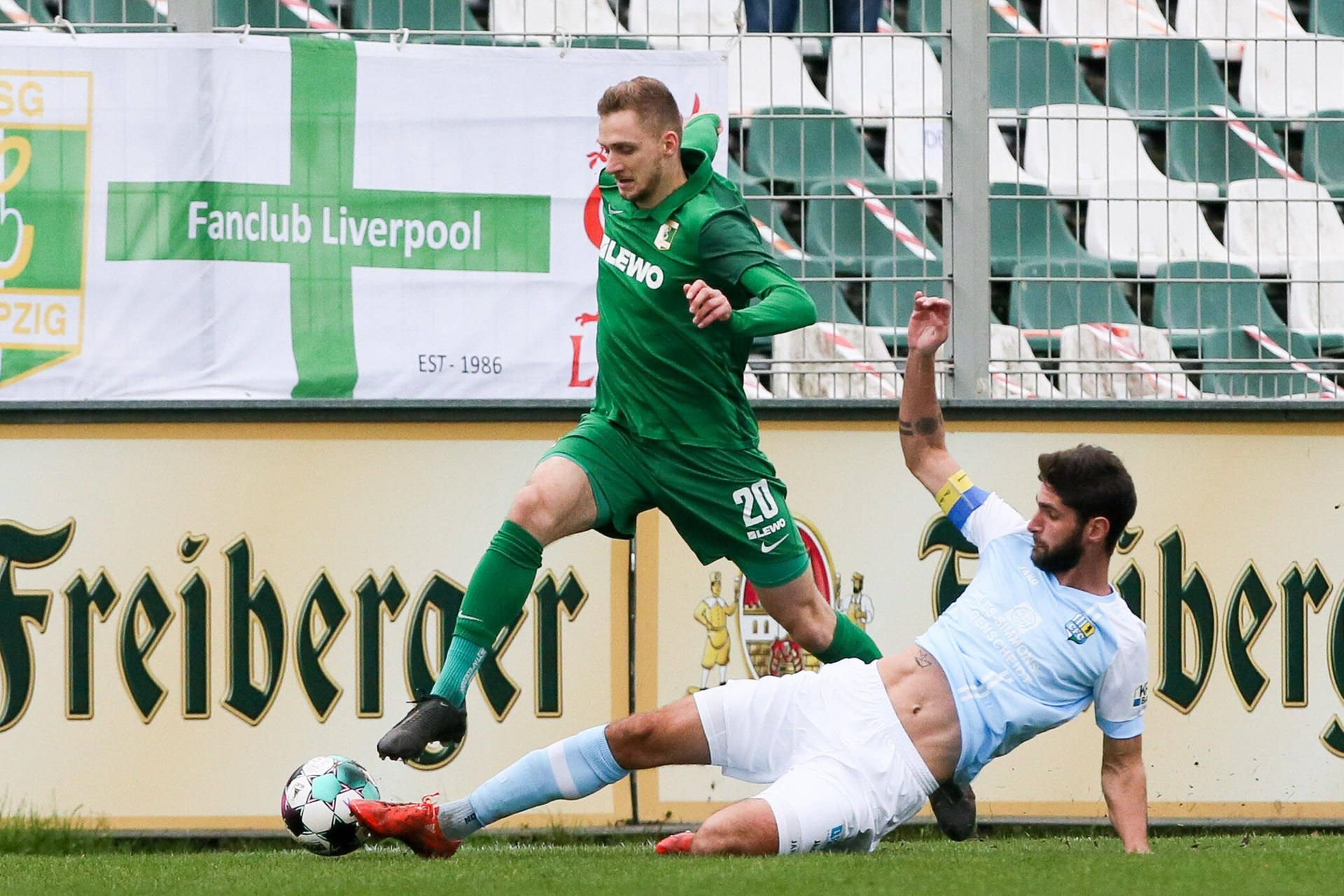 Die Regionalliga Nordost - hier beim Spiel Chemie Leipzig gegen den Chemnitzer FC - sieht sich selbst als Profiliga.