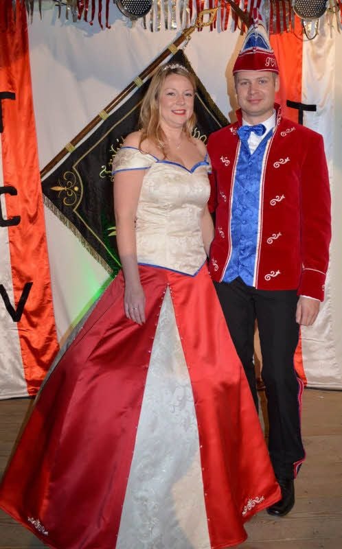 Das Trebitzer Prinzenpaar: Jeanette I., Andreas I. Beide leben in Hamburg, zum Karneval geht es in die Heimat.