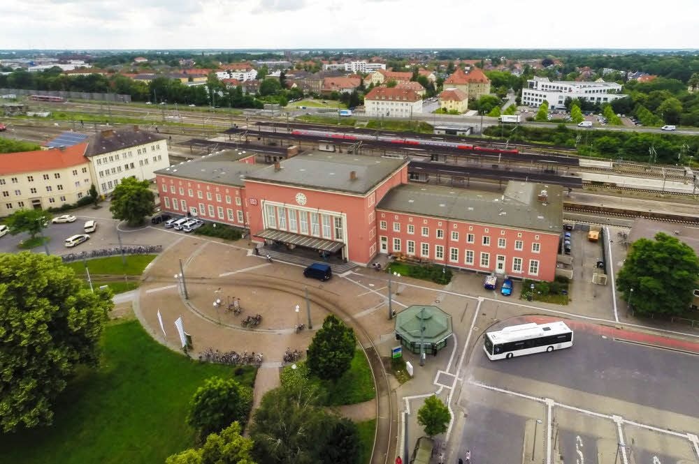 Der Hauptbahnhof in Dessau.