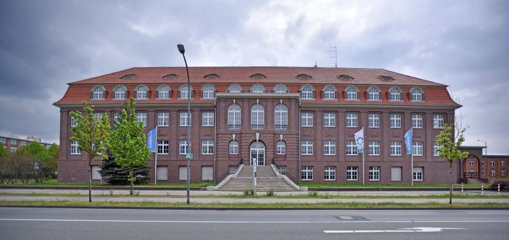 Das Verwaltungsgebäude der „IG Farben“ in Bitterfeld
