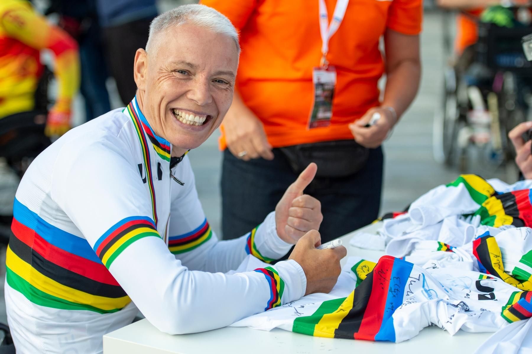 Para-Sportlerin Andrea Eskau aus Magdeburg.