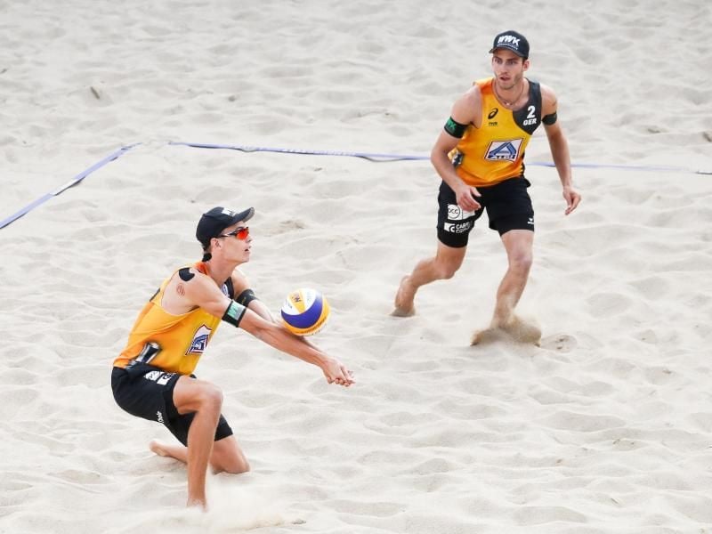 Julius Thole (l) und Clemens Wickler stehen in Moskau im kleinen Finale. Foto: Christian Charisius