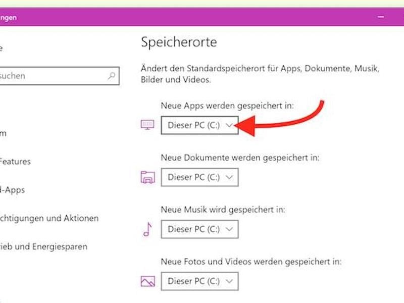 Beim Betriebssystem Windows 10 können Apps und Spiele auf einfachem Wege auf einen anderen Datenträger geschoben werden. Foto: dpa-infocom