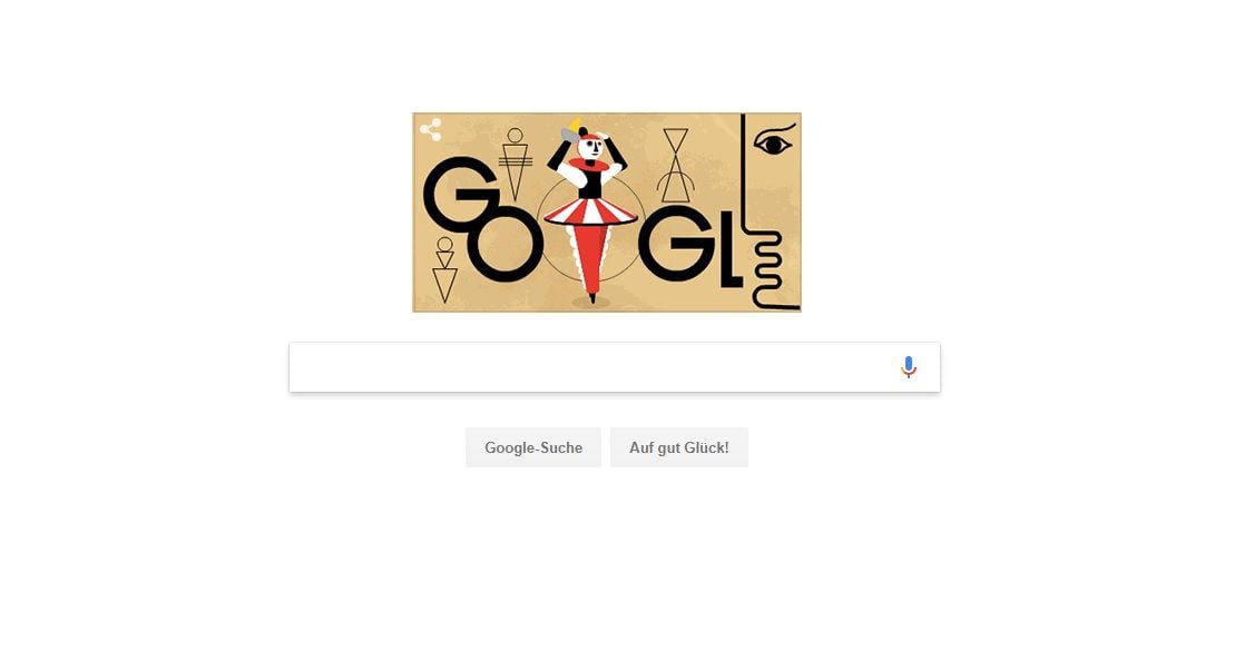 Der Google-„Doodle“ am 4. September zu Ehren von Oskar Schlemmer.