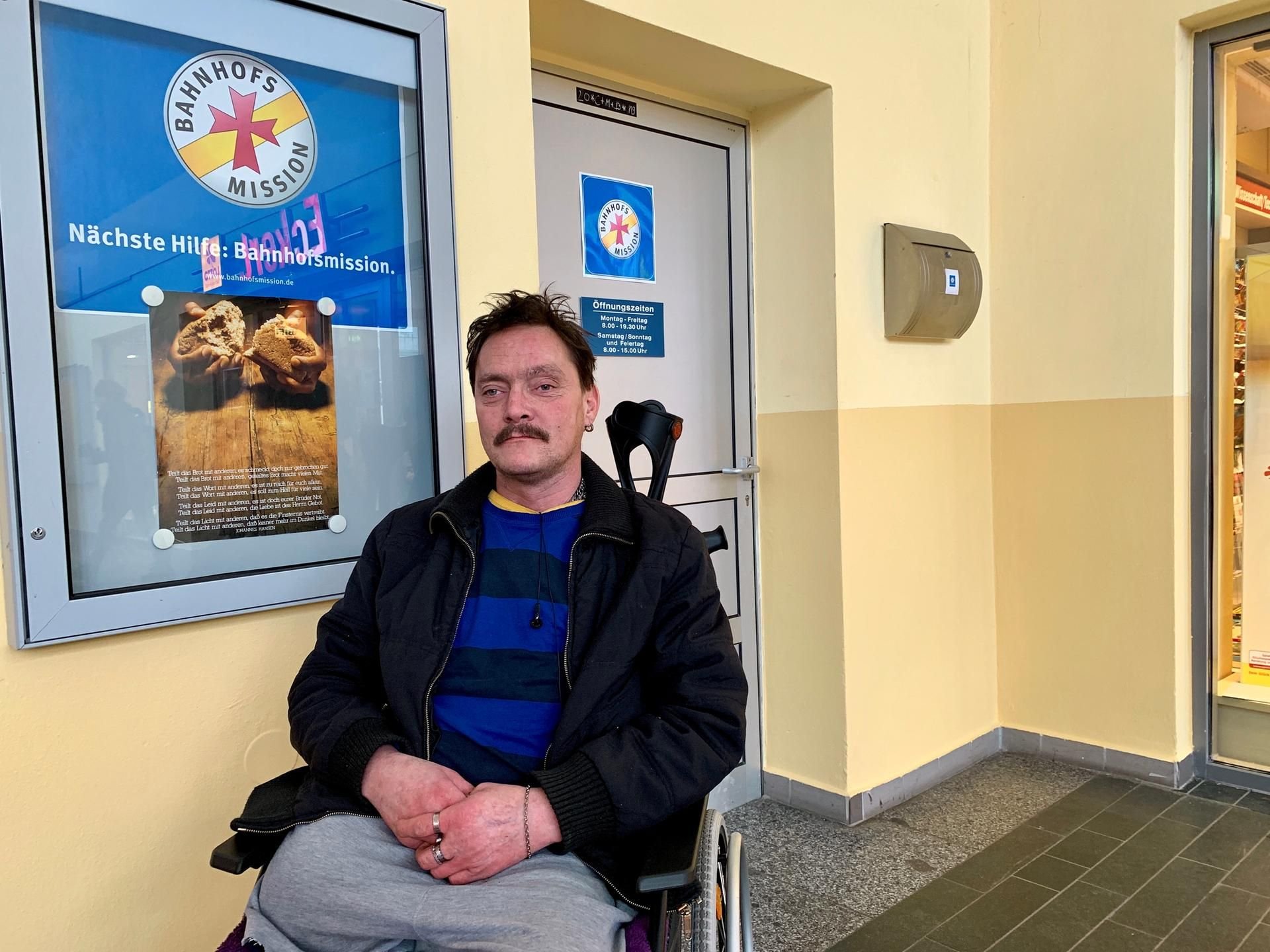 Maik aus Halle lebt seit vielen Jahren auf der Straße.