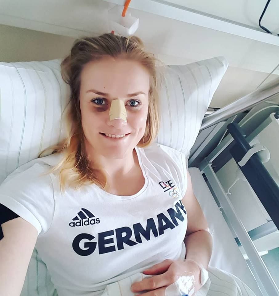 Luise Malzahn schickte der MZ nach der Operation einen Gruß aus dem Krankenhaus.