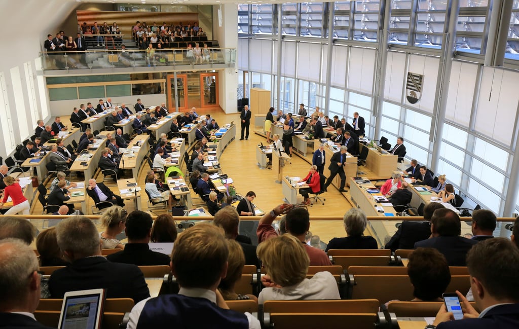 Blick in den Plenarsaal des Landtags von Sachsen-Anhalt