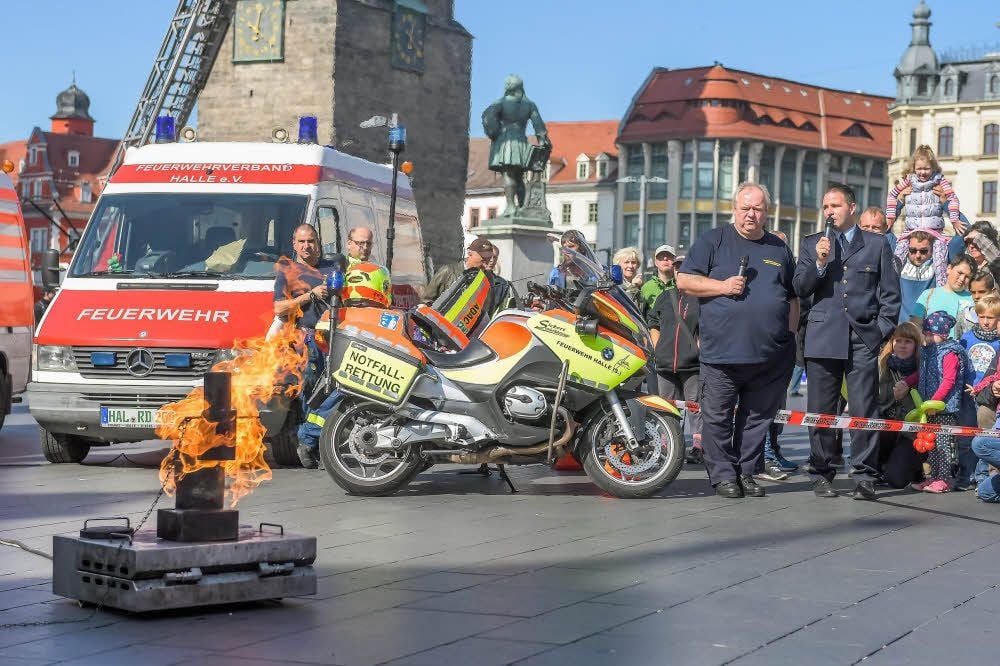 Der Helfertag auf dem Marktplatz war sehr erfolgreich.