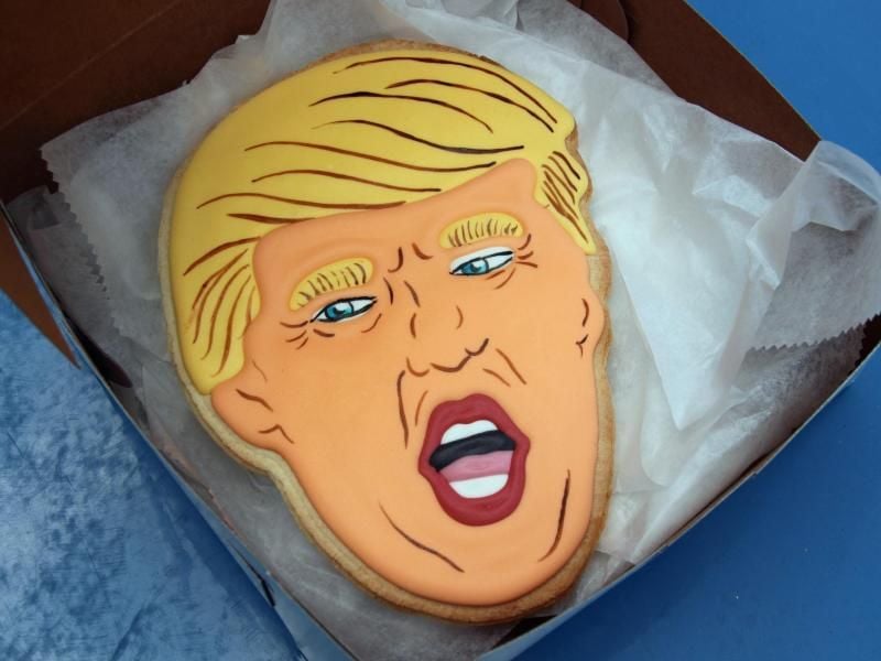 Donald Trump als großer Keks. Foto: Christina Horsten