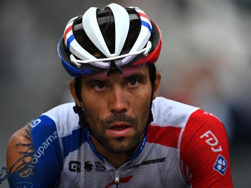 Muss auch dieses Jahr den Tour-Sieg abschreiben: Thibaut Pinot. Foto: Pool Photonews/BELGA/dpa