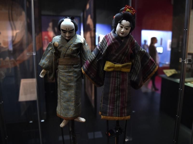 Zwei Bunraku-Puppen (Ende 19. Jahrhundert). Foto: Carmen Jaspersen