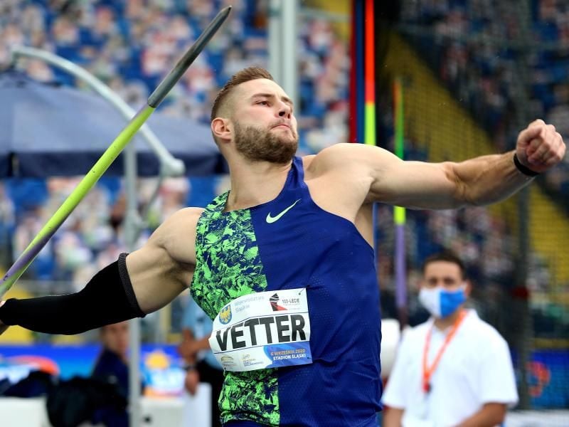 Will in Tokio 2021 um Olympia-Gold mitwerfen: Johannes Vetter. Foto: Andrzej Grygiel/PAP/dpa