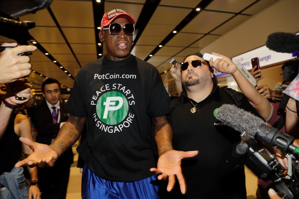 Ex-Basketball-Superstar Dennis Rodman (M) wird am 13. Mai 60 Jahre alt.