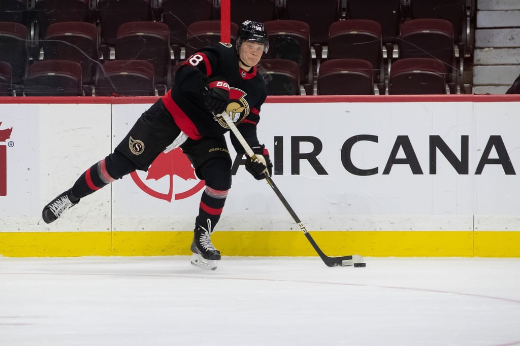 Kassierte mit den Ottawa Senators eine deutliche Auswärtspleite: Tim Stützle.