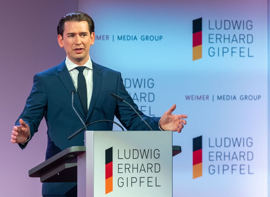 Österreichs Bundeskanzler Sebastian Kurz in München: „Das beste Spiegelbild der Ansteckungsgefahr ist die Sieben-Tage-Inzidenz (...).“