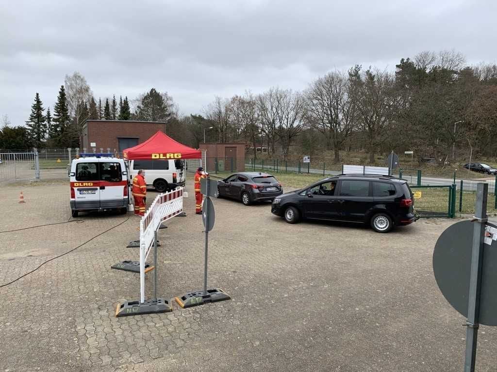 Auch in Buchholz in der Nordheide befindet sich seit März ein Drive-In-Testzentrum.