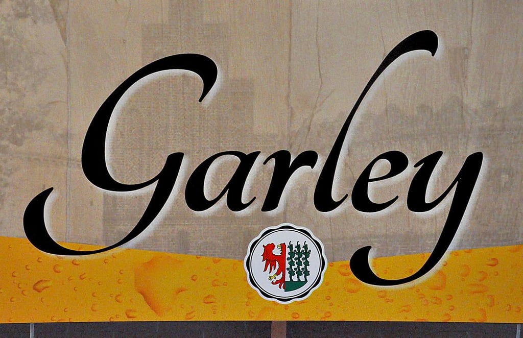 Die Garley-Markenrechte sind wieder zurück in Gardelegen. Braugesellschaftsinhaber Lars Vogel kann nun wieder Garley-Etikette verwenden. Damit ist der Tresen in der Brauerei schon verziert.