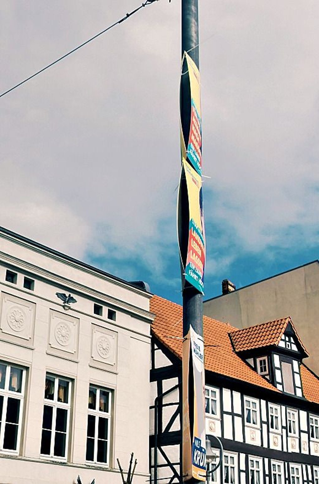 Wahlplakate an der Neuperverstraße in Salzwedel.