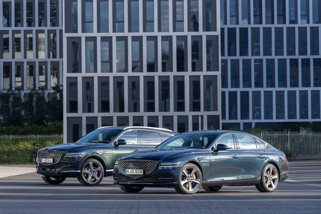 Neues Duo in der Luxusdomäne: Mit den Modellen GV80 und G80 (r.) will Genesis nun auch in Europa in der oberen Mittelklasse wildern.