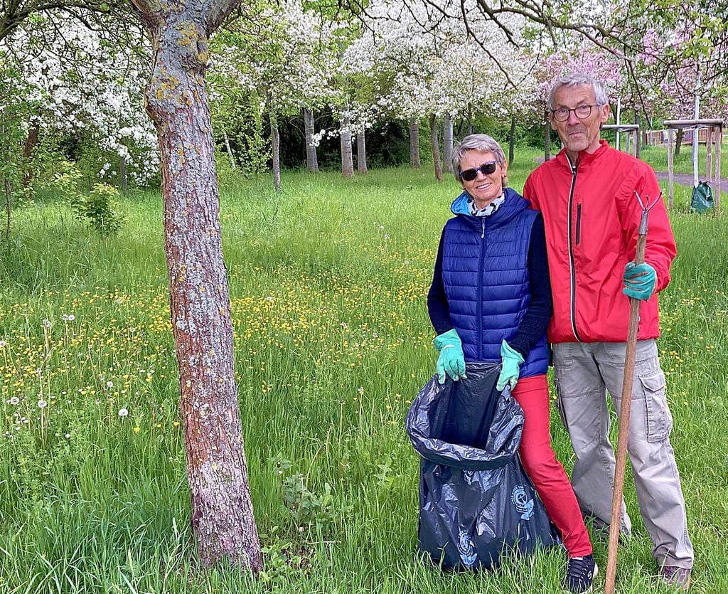 Sylvia und Karl Fuchs waren unter anderem im Biotop zwischen Neuem Renneweg und Rennebogen in Magdeburg im Einsatz.