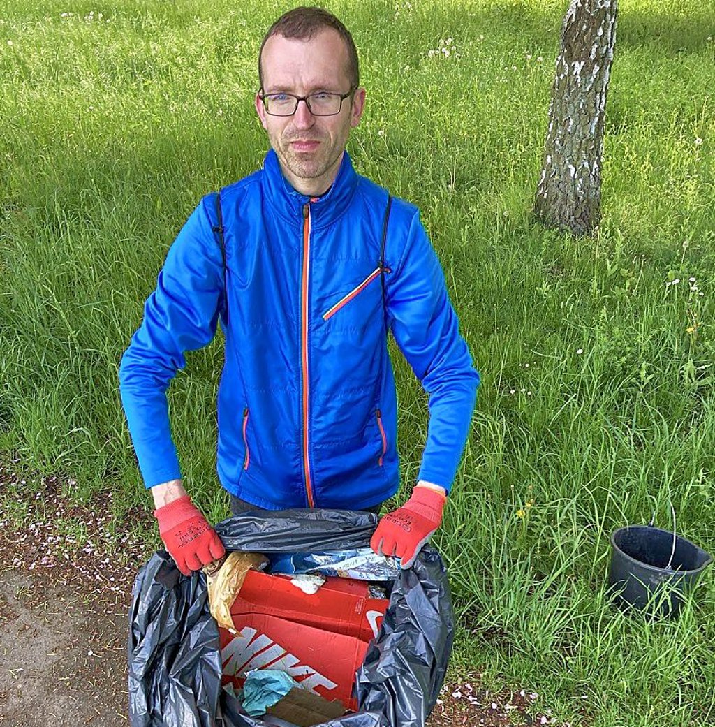 Marcus Behrens mit seiner (Zwischen-)Ausbeute.