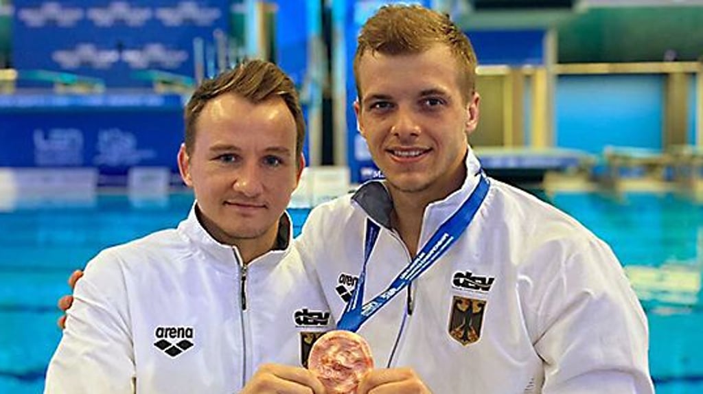Timo Barthel (r.) und sein Trainer Philipp Becker