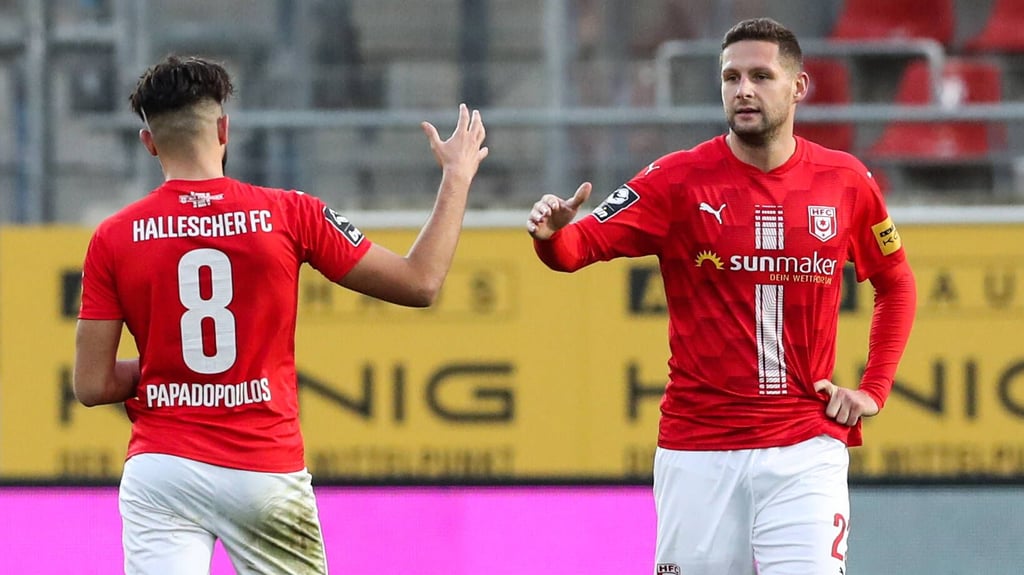 Antonios Papadopoulos und Stipe Vucur gehören zu den Spielern, die der Hallesche FC sicher gerne behalten würde.