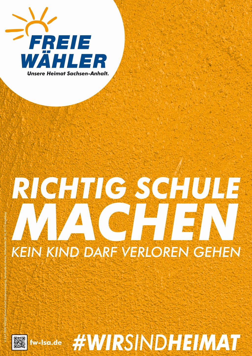In grellem Orange zeigen sich die Freien Wähler.