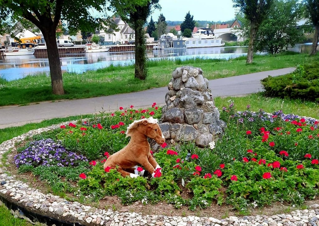 Das Pony im Brunnen.