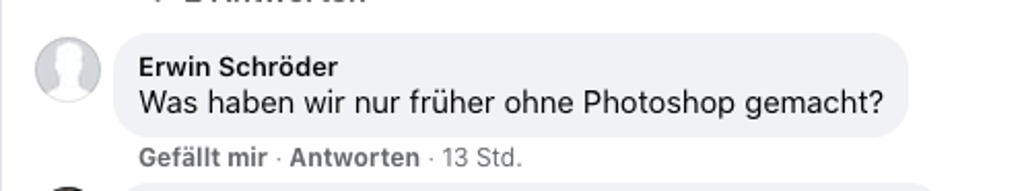 Auch dieser User suggeriert, dass das Foto gefälscht sei.