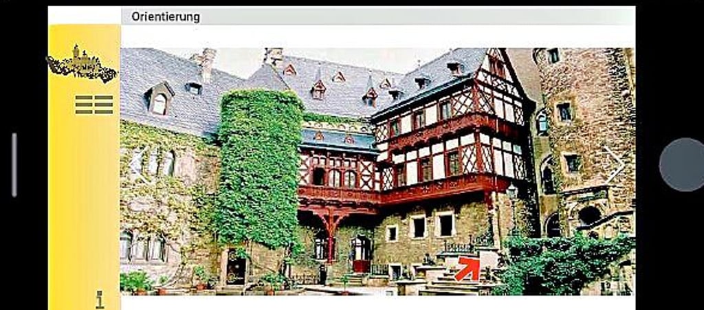 So sieht die „Erlebnis-App“ für das Schloss Wernigerode auf dem Handy aus.