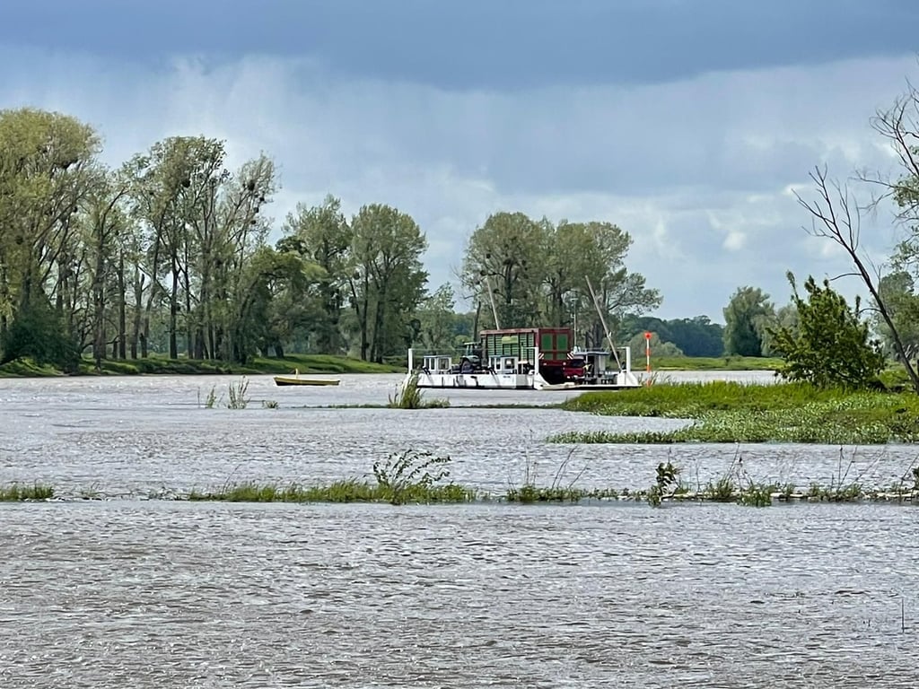 Einsatz an der Elbefähre in Elster