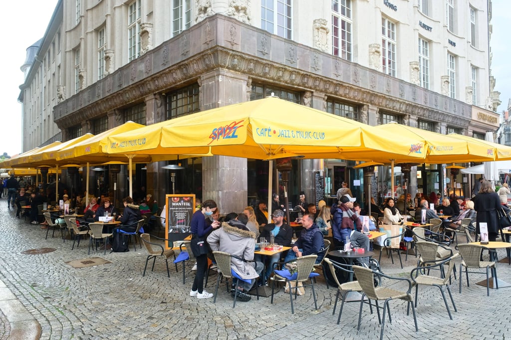 Gut besuchte Freisitze in Leipzigs Innenstadt.