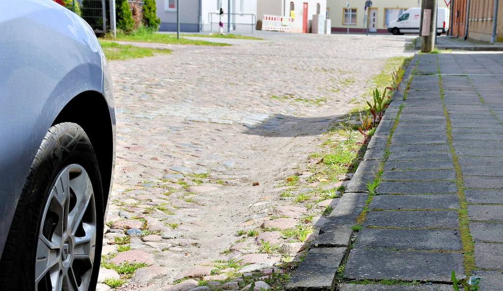 Die Straße Dessauer Worth ist an vielen Stellen uneben und marode. Hinzu kommt der teils große Höhenunterschied zwischen Gehweg und Fahrbahn, der für Passanten zur Gefahr werden kann. Noch in diesem Jahr soll nach jetzigem Stand ein grundhafter Ausbau beginnen.