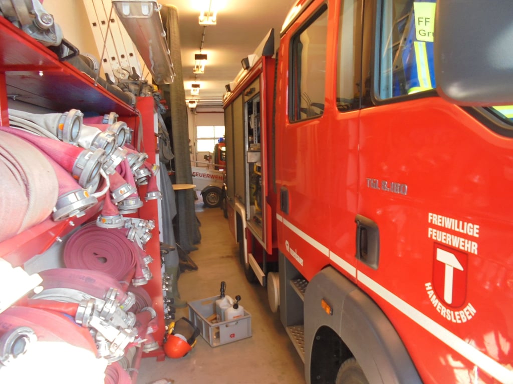 Eine der von Einbrechern aufgesuchten Feuerwehr-Wachen, hier in Hamersleben in der Börde.