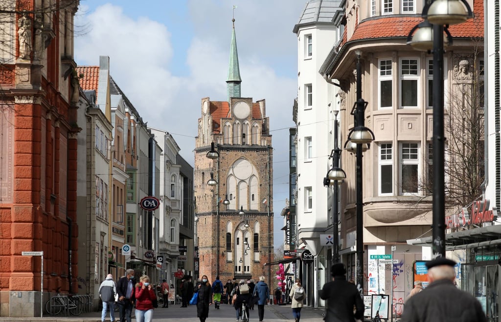 Blick auf Rostocks Innenstadt.