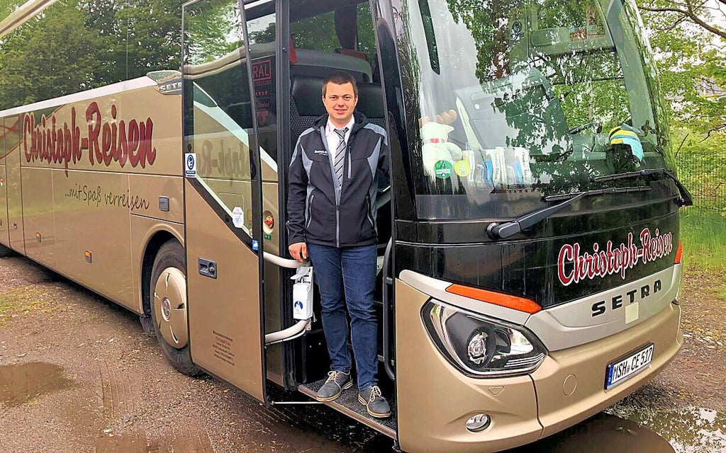 Seit acht Monaten stehen die Busse von Christoph Ecke still.