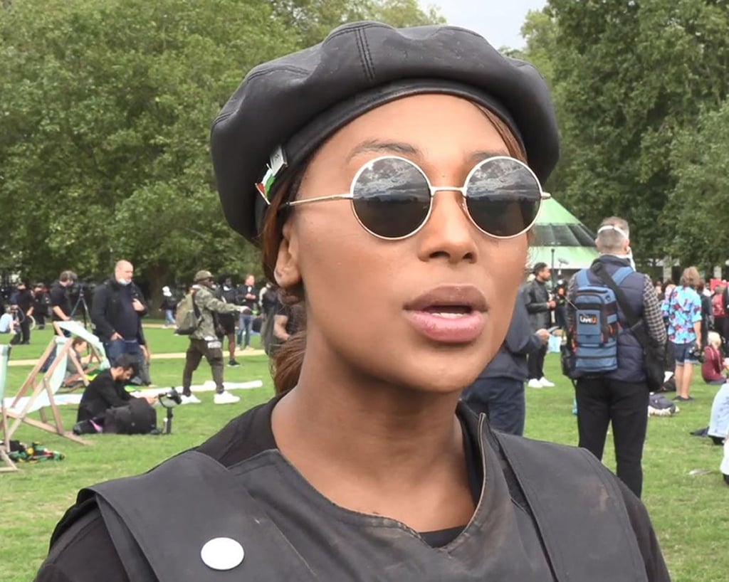 Dieses Videostandbild zeigt die Black-Lives-Matter-Aktivistin Sasha Johnson.