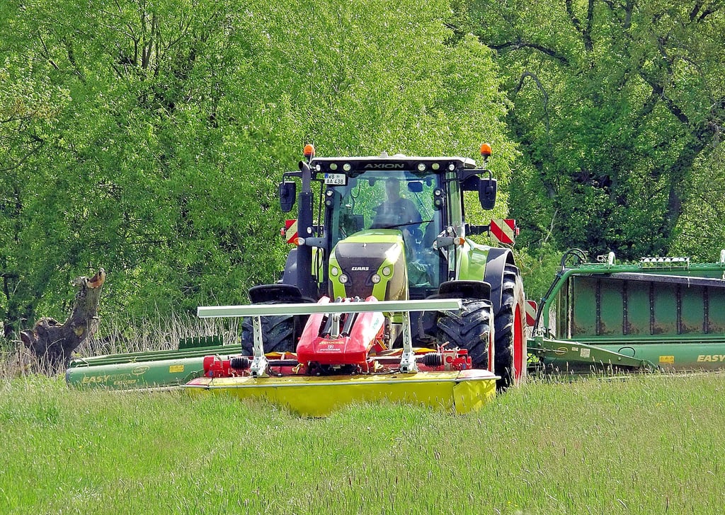 Am Mähwerk befindet sich der Sensor.