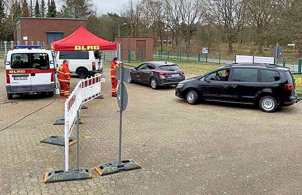 In Buchholz in der Nordheide befindet sich seit März ein Drive-In-Testzentrum.
