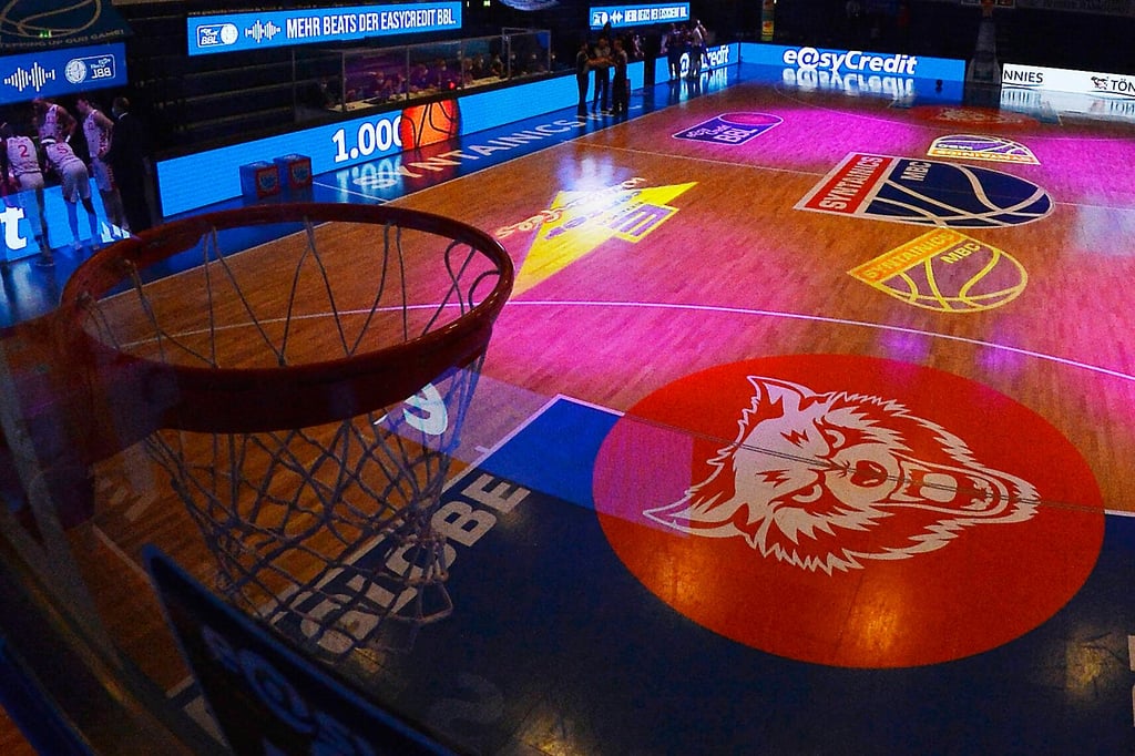 Ein Blick in die Heimspiel-Stätte des Syntainics MBC in Weißenfels.