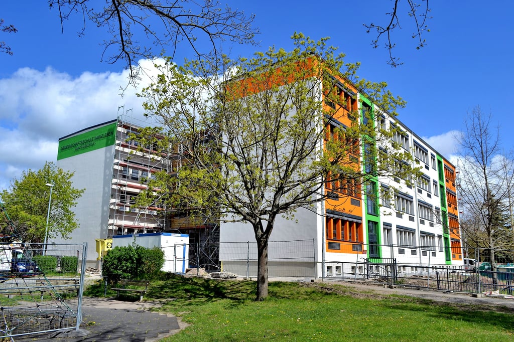 Der Neubau der Sekundarschule in Wanzleben macht schon jetzt einen imposanten Eindruck. Im neuen Schuljahr wird hier unterrichtet.