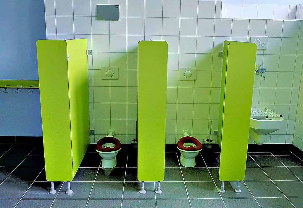 Neue Sanitäranlagen gibt es für die kleinsten Heimburger im neuen Krippen-Anbau.