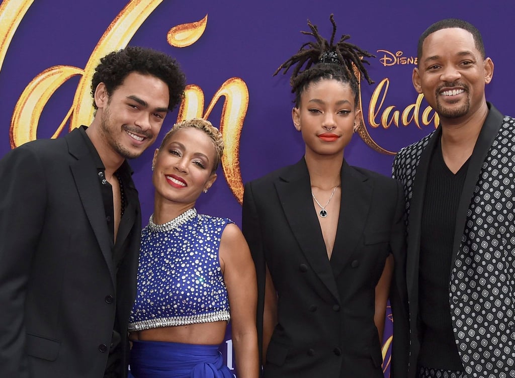 Jada Pinkett Smith (2.v.l) mit ihrem Mann Will und den Kindern Trey und Willow.