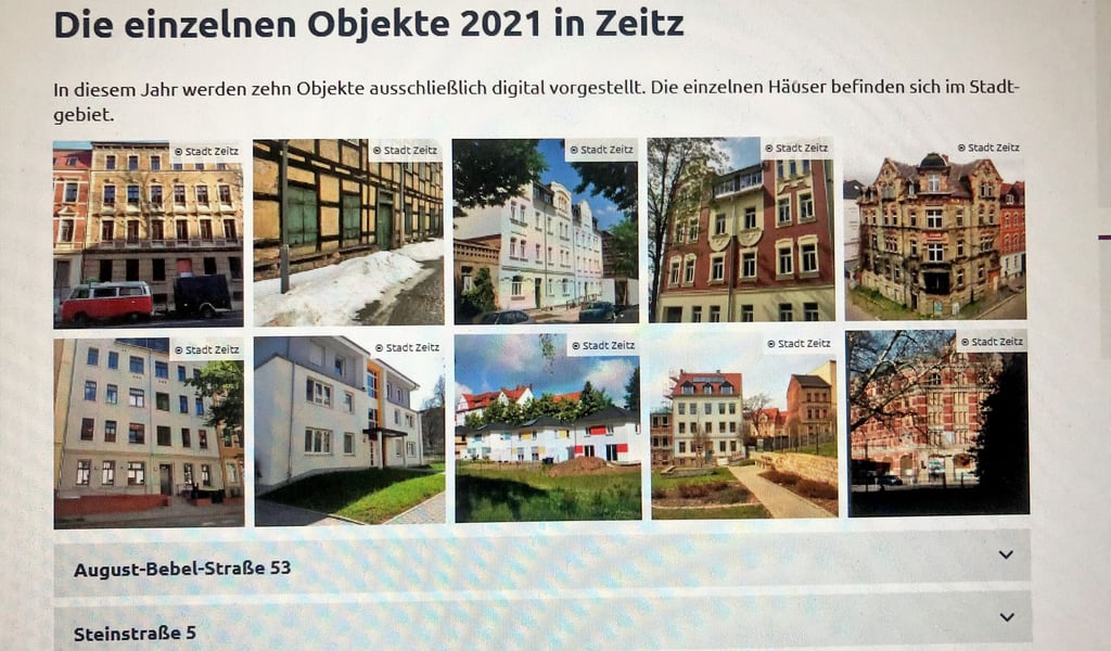 Die einzelnen Objekte zum Tag der Städtebauförderung 2021 in Zeitz findet man gut geordnet auf der Internetseite der Stadt.