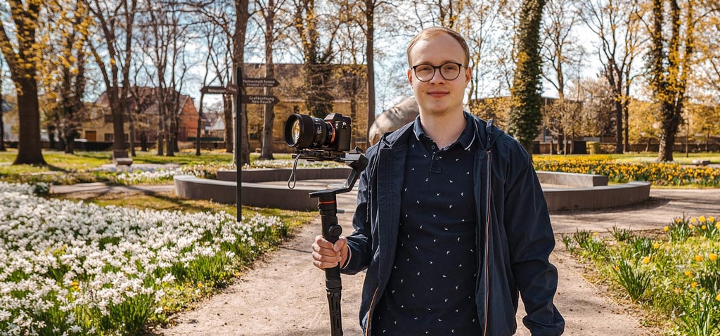 Am liebsten hängt Niklas Haase in den Ascherslebener Parks und Gärten ab. Diese filmt und fotografiert er auch gern.