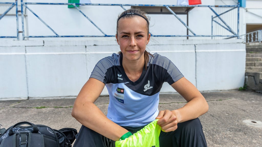 Halles Mehrkampf-Talent Lucie Kienast.