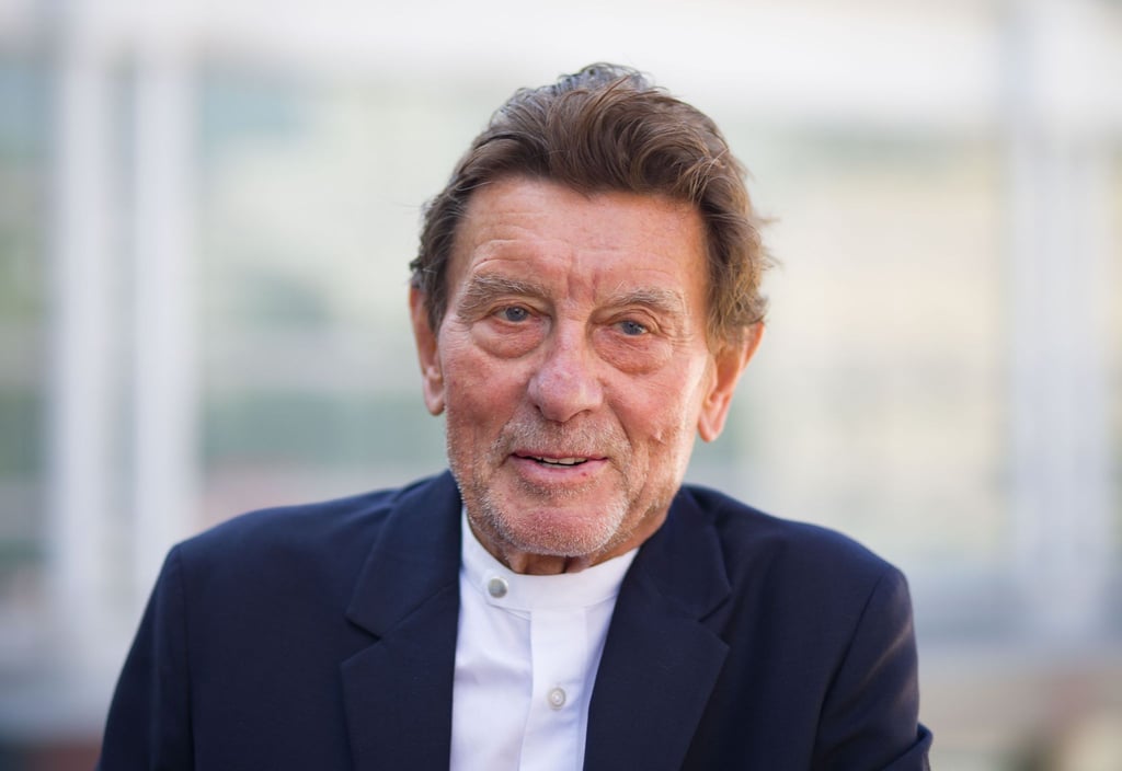 Helmut Jahn, weltbekannter Architekt aus Chicago mit deutschen Wurzeln, im Jahr 2019 bei einem Auftritt in Frankfurt.