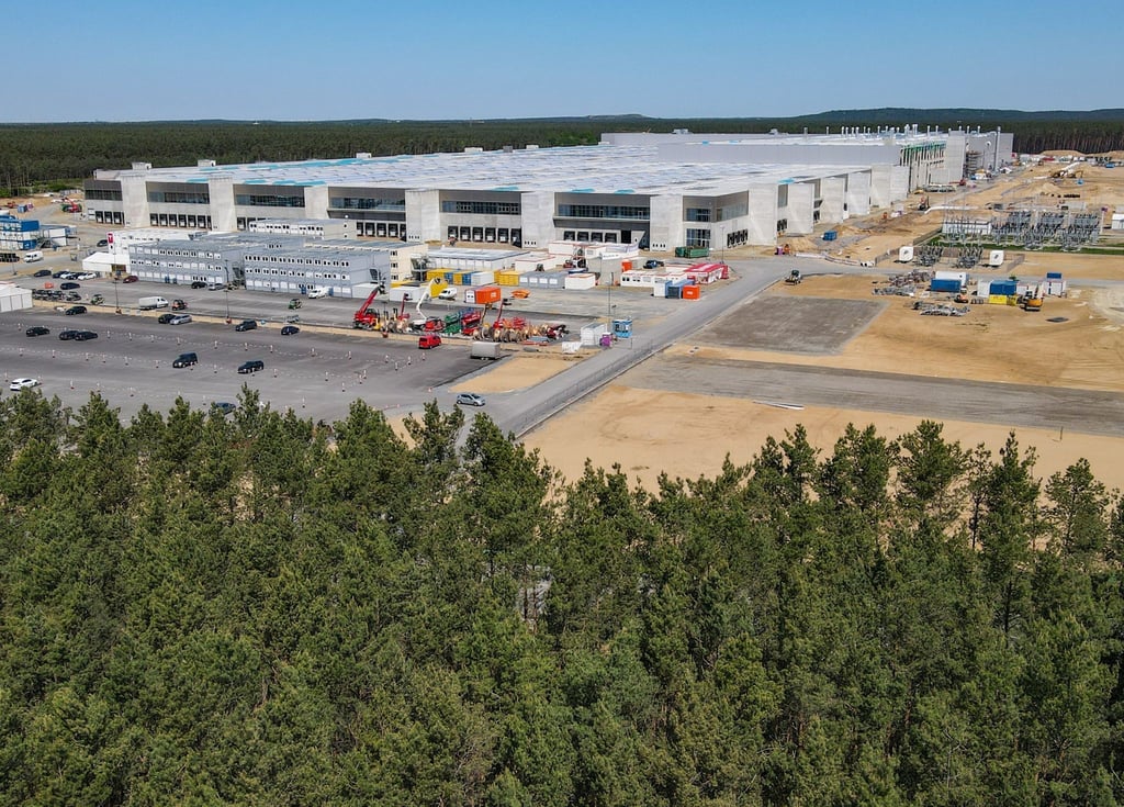 Das Baugelände der Tesla Gigafactory östlich von Berlin.